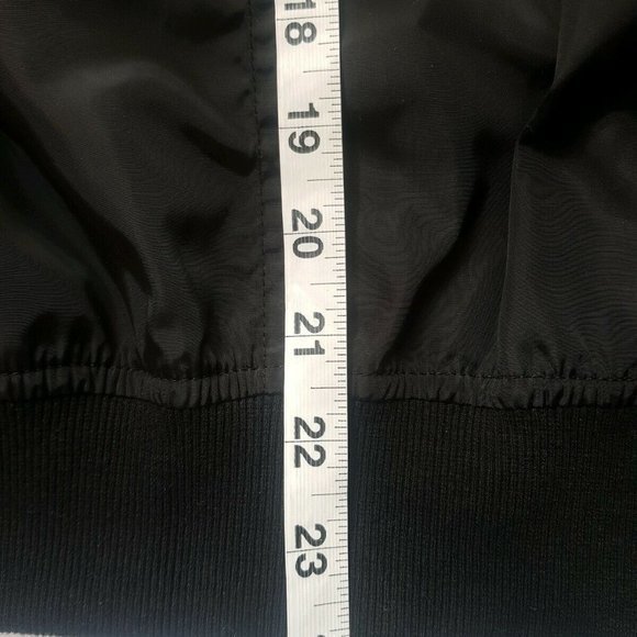 Womens Jacket  Windbreaker Varsity Black Embroidery Patched - Picture 12 of 12